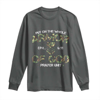 Put On The Whole Armor Of God Prayer Unit Long Sleeve Shirt Ephesians 6:11 Christian Army - Wonder Print Shop