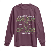 Put On The Whole Armor Of God Prayer Unit Long Sleeve Shirt Ephesians 6:11 Christian Army - Wonder Print Shop