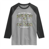 Put On The Whole Armor Of God Prayer Unit Raglan Shirt Ephesians 6:11 Christian Army - Wonder Print Shop