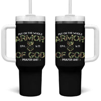 Put On The Whole Armor Of God Prayer Unit Tumbler With Handle Ephesians 6:11 Christian Army - Wonder Print Shop