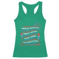 Funny You Dont Have No Whistlin Bungholes Racerback Tank Top USA Flag 4th Of July