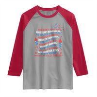 Funny You Dont Have No Whistlin Bungholes Raglan Shirt USA Flag 4th Of July