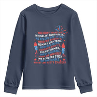 Funny You Dont Have No Whistlin Bungholes Youth Sweatshirt USA Flag 4th Of July