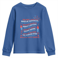 Funny You Dont Have No Whistlin Bungholes Youth Sweatshirt USA Flag 4th Of July