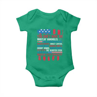 Funny You Dont Have No Whistlin Bugholes Baby Onesie 4th Of July American Flag