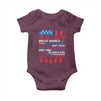 Funny You Dont Have No Whistlin Bugholes Baby Onesie 4th Of July American Flag