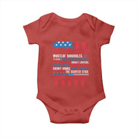 Funny You Dont Have No Whistlin Bugholes Baby Onesie 4th Of July American Flag