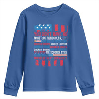 Funny You Dont Have No Whistlin Bugholes Youth Sweatshirt 4th Of July American Flag