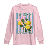 Funny Les Citrons Fruits Frais Long Sleeve Shirt Summer Lemon Tropical Coquette - Wonder Print Shop