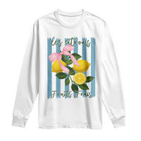 Funny Les Citrons Fruits Frais Long Sleeve Shirt Summer Lemon Tropical Coquette - Wonder Print Shop