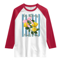 Funny Les Citrons Fruits Frais Raglan Shirt Summer Lemon Tropical Coquette - Wonder Print Shop