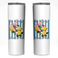 Funny Les Citrons Fruits Frais Skinny Tumbler Summer Lemon Tropical Coquette - Wonder Print Shop
