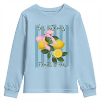 Funny Les Citrons Fruits Frais Youth Sweatshirt Summer Lemon Tropical Coquette - Wonder Print Shop