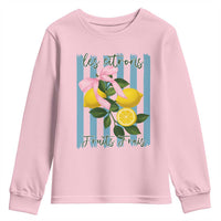 Funny Les Citrons Fruits Frais Youth Sweatshirt Summer Lemon Tropical Coquette - Wonder Print Shop