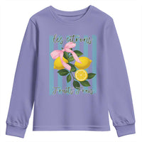Funny Les Citrons Fruits Frais Youth Sweatshirt Summer Lemon Tropical Coquette - Wonder Print Shop