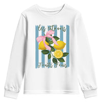 Funny Les Citrons Fruits Frais Youth Sweatshirt Summer Lemon Tropical Coquette - Wonder Print Shop