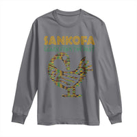 Sankofa Learn From The Past Long Sleeve Shirt African Bird Black History Akan Pattern
