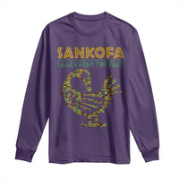 Sankofa Learn From The Past Long Sleeve Shirt African Bird Black History Akan Pattern