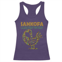Sankofa Learn From The Past Racerback Tank Top African Bird Black History Akan Pattern