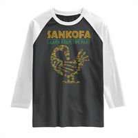 Sankofa Learn From The Past Raglan Shirt African Bird Black History Akan Pattern