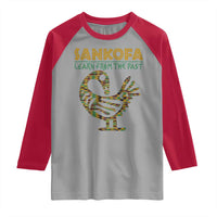 Sankofa Learn From The Past Raglan Shirt African Bird Black History Akan Pattern