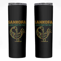 Sankofa Learn From The Past Skinny Tumbler African Bird Black History Akan Pattern