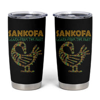 Sankofa Learn From The Past Tumbler Cup African Bird Black History Akan Pattern