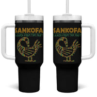 Sankofa Learn From The Past Tumbler With Handle African Bird Black History Akan Pattern