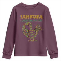 Sankofa Learn From The Past Youth Sweatshirt African Bird Black History Akan Pattern