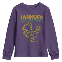 Sankofa Learn From The Past Youth Sweatshirt African Bird Black History Akan Pattern