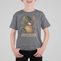Emancipation Proclamation T Shirt For Kid Juneteenth End of Slavery Bald Eagle