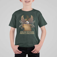Emancipation Proclamation T Shirt For Kid Juneteenth End of Slavery Bald Eagle