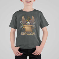 Emancipation Proclamation T Shirt For Kid Juneteenth End of Slavery Bald Eagle