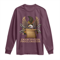Emancipation Proclamation Long Sleeve Shirt Juneteenth End of Slavery Bald Eagle