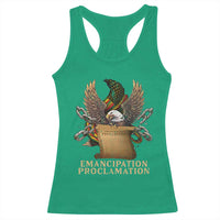 Emancipation Proclamation Racerback Tank Top Juneteenth End of Slavery Bald Eagle