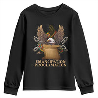 Emancipation Proclamation Youth Sweatshirt Juneteenth End of Slavery Bald Eagle