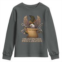 Emancipation Proclamation Youth Sweatshirt Juneteenth End of Slavery Bald Eagle