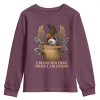 Emancipation Proclamation Youth Sweatshirt Juneteenth End of Slavery Bald Eagle