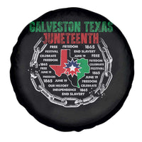 Juneteenth Galveston Texas Spare Tire Cover Break The Chain Freedom Since 1865