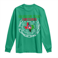 Juneteenth Galveston Texas Long Sleeve Shirt Break The Chain Freedom Since 1865