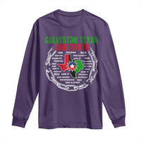 Juneteenth Galveston Texas Long Sleeve Shirt Break The Chain Freedom Since 1865