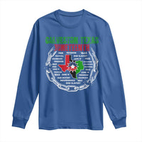 Juneteenth Galveston Texas Long Sleeve Shirt Break The Chain Freedom Since 1865