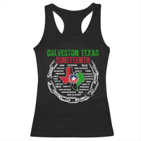 Juneteenth Galveston Texas Racerback Tank Top Break The Chain Freedom Since 1865