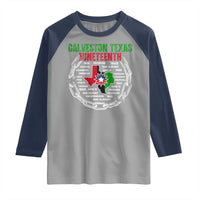 Juneteenth Galveston Texas Raglan Shirt Break The Chain Freedom Since 1865