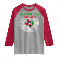 Juneteenth Galveston Texas Raglan Shirt Break The Chain Freedom Since 1865