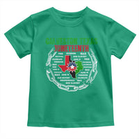 Juneteenth Galveston Texas Toddler T Shirt Break The Chain Freedom Since 1865