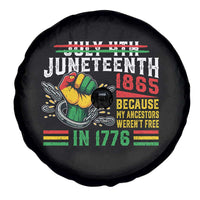 Juneteenth 1865 Because My Ancestors Weren't Free In 1776 Spare Tire Cover Break The Chains
