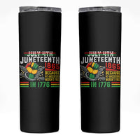 Juneteenth 1865 Because My Ancestors Weren't Free In 1776 Skinny Tumbler Break The Chains