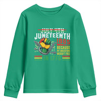 Juneteenth 1865 Because My Ancestors Weren't Free In 1776 Youth Sweatshirt Break The Chains
