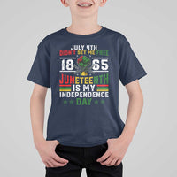 July 4th Didn't Set Me Free 1865 Juneteenth Is My Independence Day T Shirt For Kid
